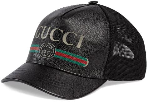 gucci trucker hat black